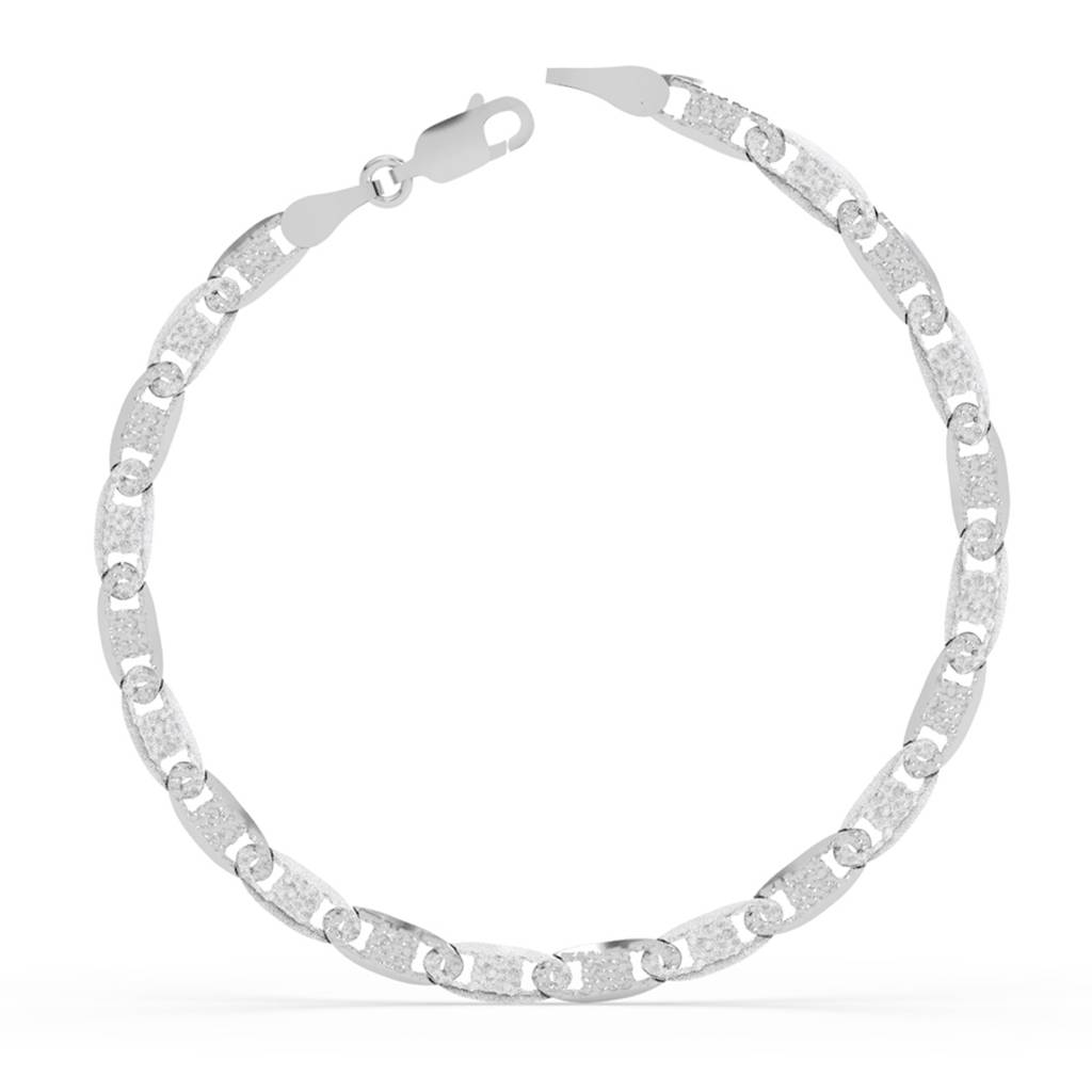 Pure 925 Sterling Silver Designer Men Bracelet In 8 Inches Gift For Men & Boys With Certificate Of Authenticity & 92 : CSBRM13