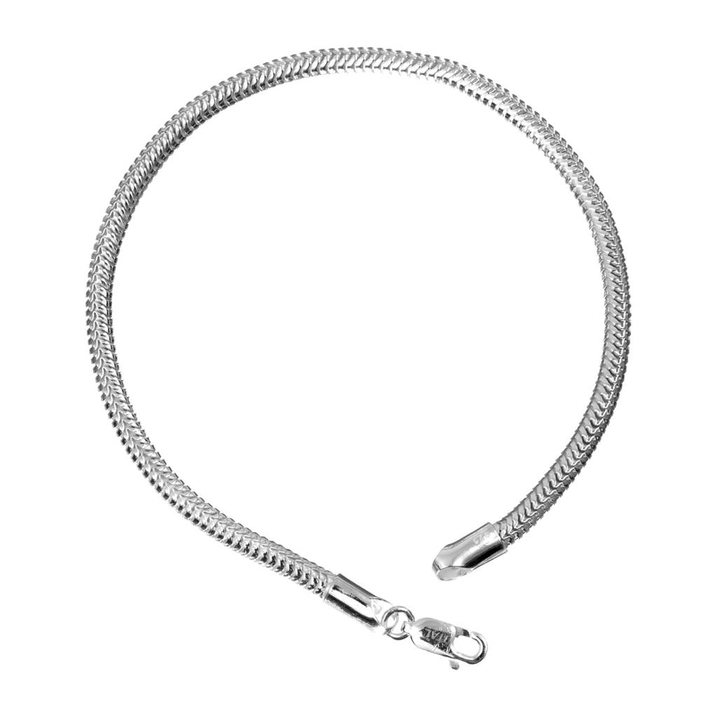 Anti-Tarnish 925 Sterling Silver Snake Bracelet 8 Inch Gift For Men & Boys : CSBRM5