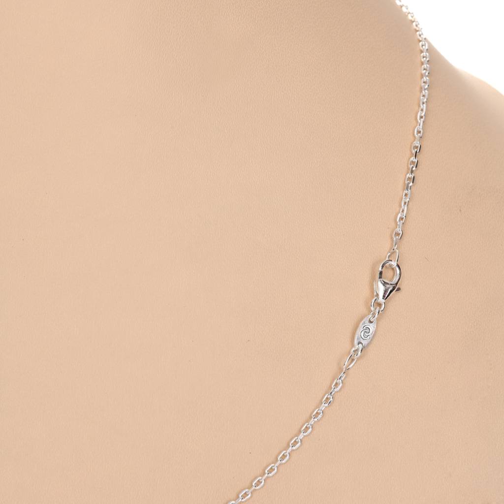 Anti-Tarnish 92.5 Sterling Silver Link Chain Necklace In 18 Inches For Women & Girls : CSCHAINF1_18
