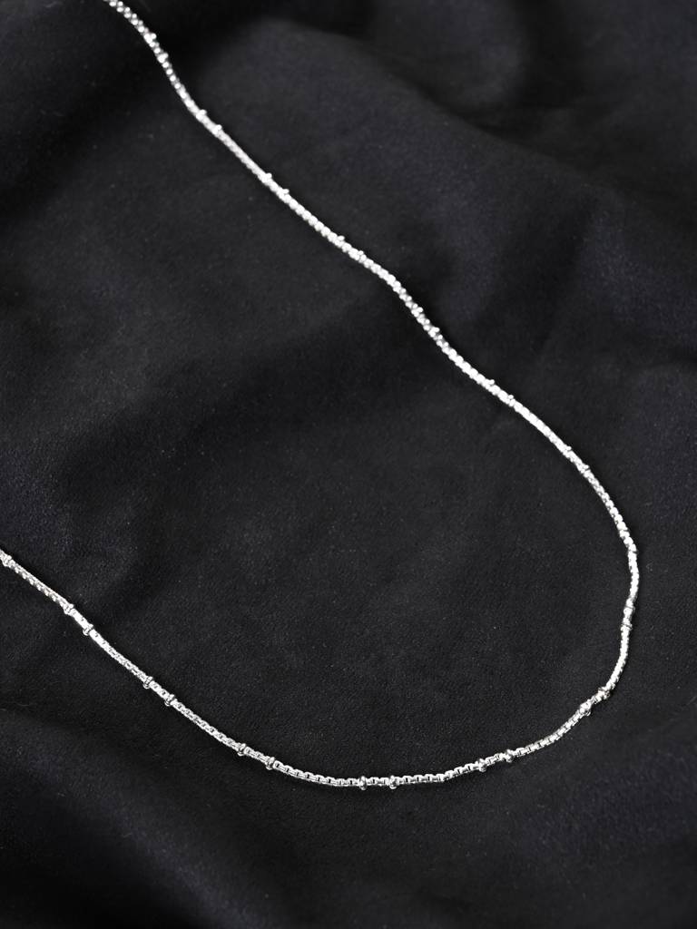 925 Silver Ball Men Chain Necklace In 24 Inches Gift For Men & Boys With Certificate Of Authenticity & 925 Stamp : CSCHAINM10_24