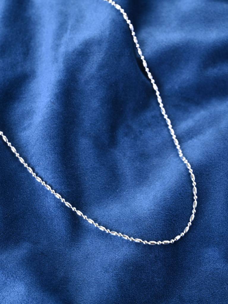 925 Silver Designer Men Chain Necklace In 24 Inches Gift For Men & Boys With Certificate Of Authenticity & 925 : CSCHAINM11_24