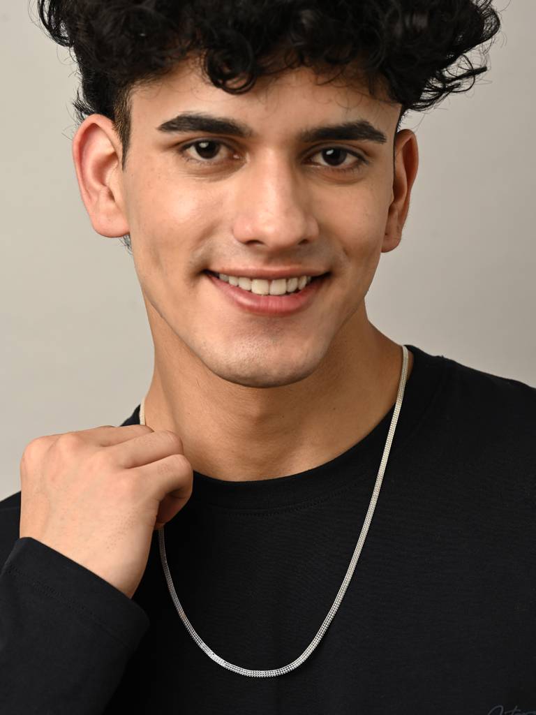 925 Silver Magnus Men Chain Necklace In 24 Inches Gift For Men & Boys With Certificate Of Authenticity & 925 S : CSCHAINM12_24