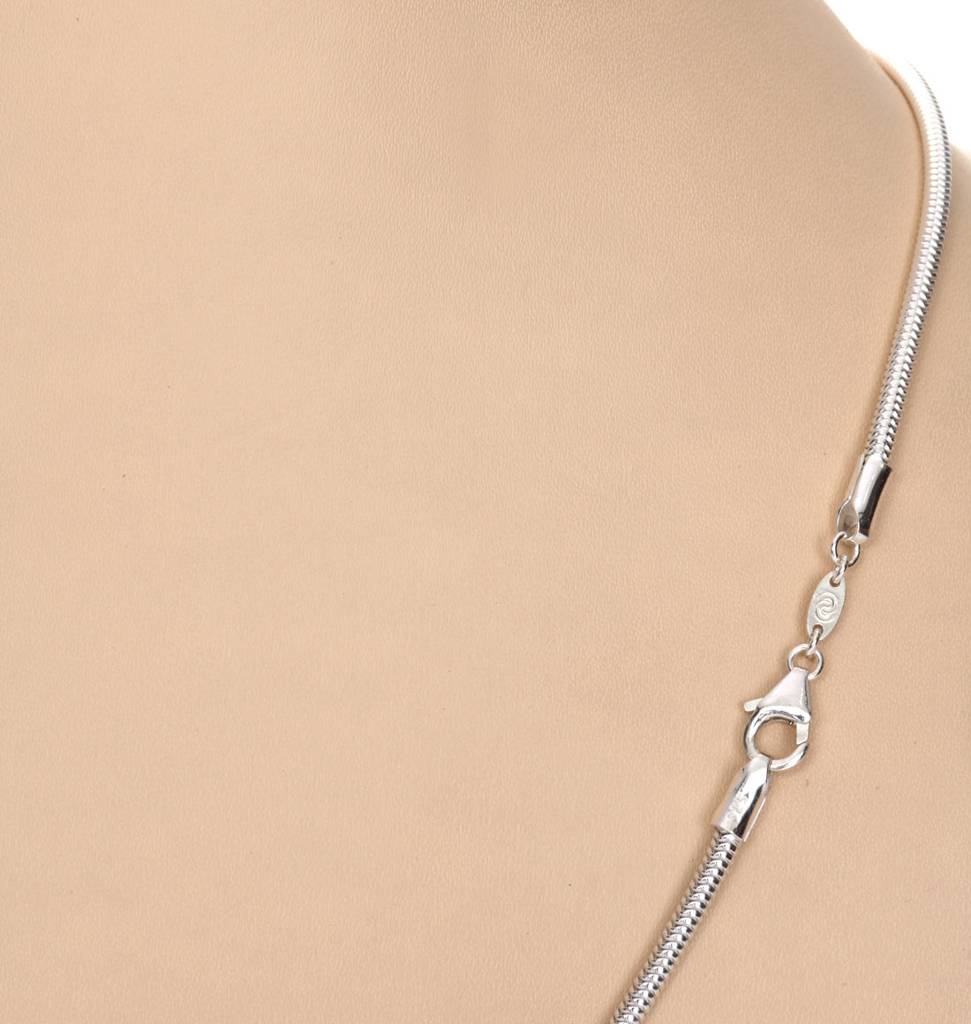 Anti-Tarnish 925 Sterling Silver Snake Chain Necklace In 24 Inches For Men & Boys : CSCHAINM2_24