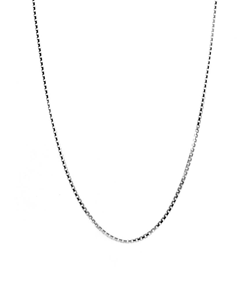 Anti-Tarnish 925 Sterling Silver Box Chain Necklace In 24 Inches For Men & Boys : CSCHAINM7_24