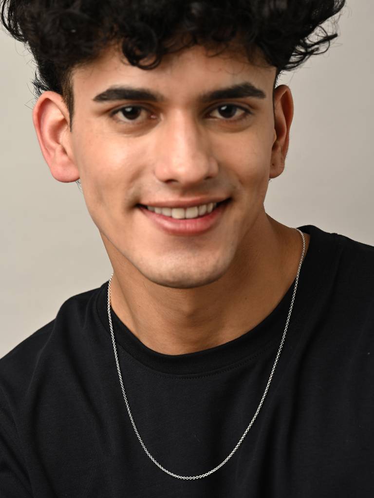 925 Silver Cable Men Chain Necklace In 24 Inches Gift For Men & Boys With Certificate Of Authenticity & 925 Stamp : CSCHAINM8_24