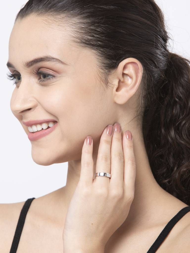 Pure 925 Sterling Silver Franco Adjustable Couple Band For Men And Women : CSCPLR1_MF