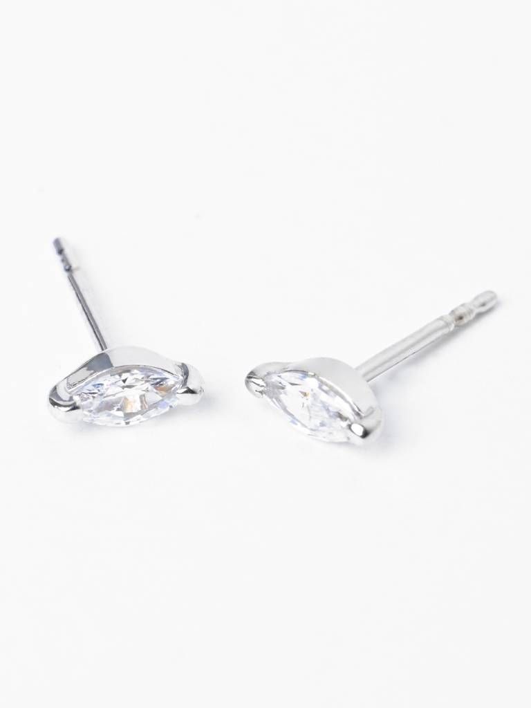 925 Sterling Silver Minimal Daily Wear Marquise Studs Earrings For Kids & Girls : CSE12