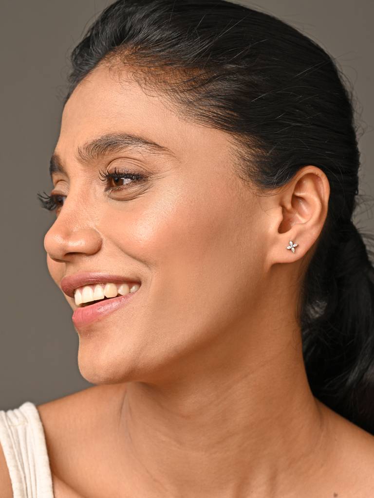 925 Sterling Silver Minimal Daily Wear Classic Studs Earrings For Kids & Girls : CSE13