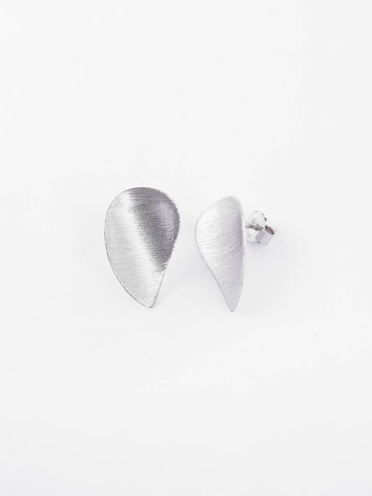 925 Sterling Silver Platinum Plated Tessa Matte Finish Earrings Gift For Women & Girls : CSE40