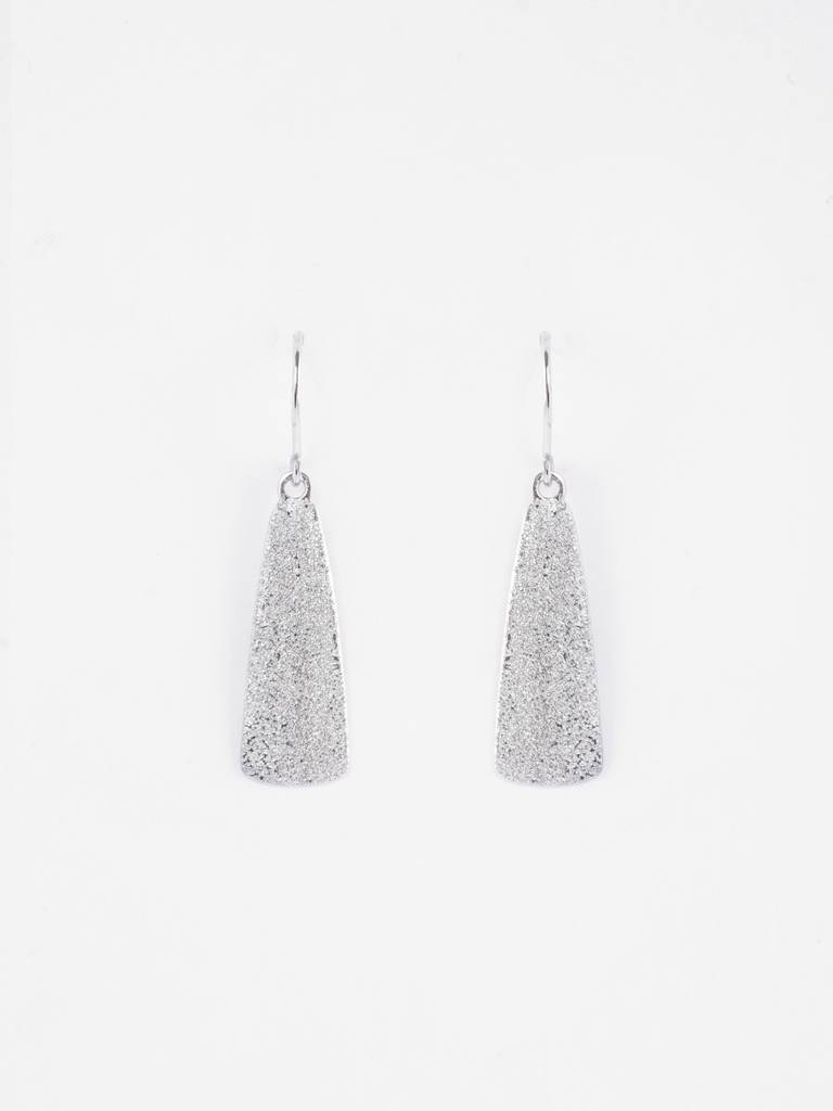 925 Sterling Silver Platinum Plated Evie Crystal Finsih Earrings Gift For Women & Girls : CSE47