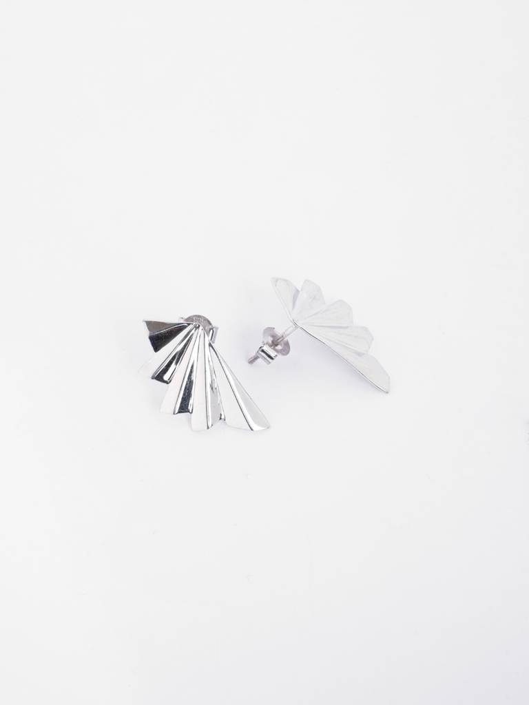 925 Sterling Silver Platinum Plated Aria Designer Earrings Gift For Women & Girls : CSE49
