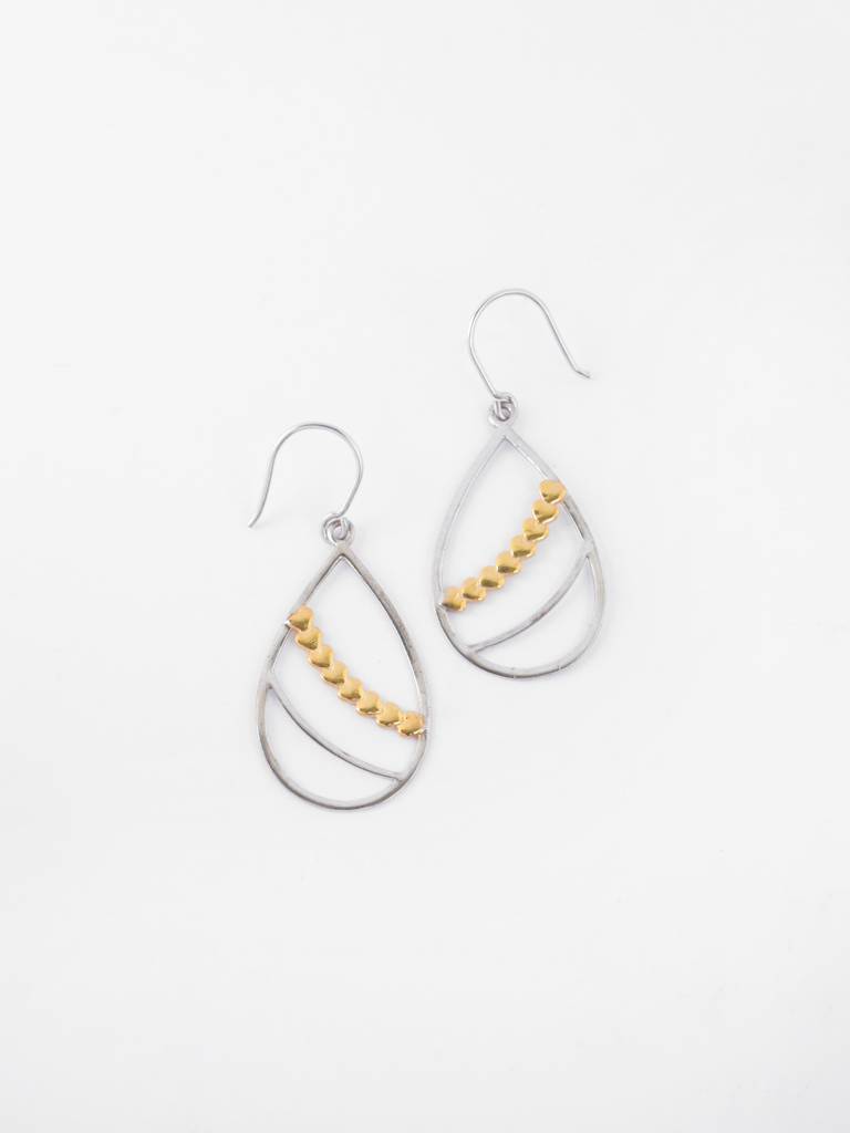 925 Sterling Silver Gold Plated Emery Long Earrings Gift For Women & Girls : CSE51