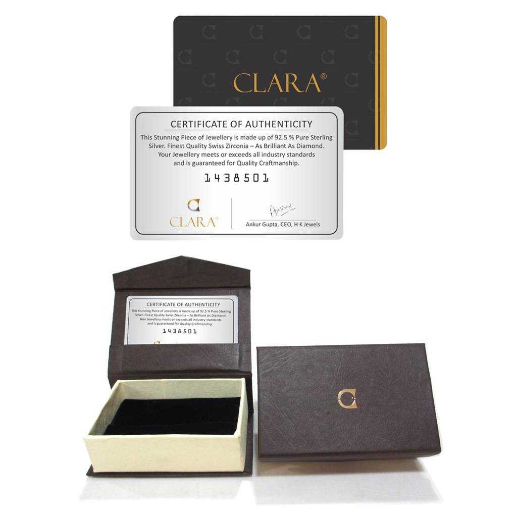 Clara 925 Sterling Silver Green Stud Men Earring Gift For Men & Boys (1 Piece) : CSE5PC1_EM