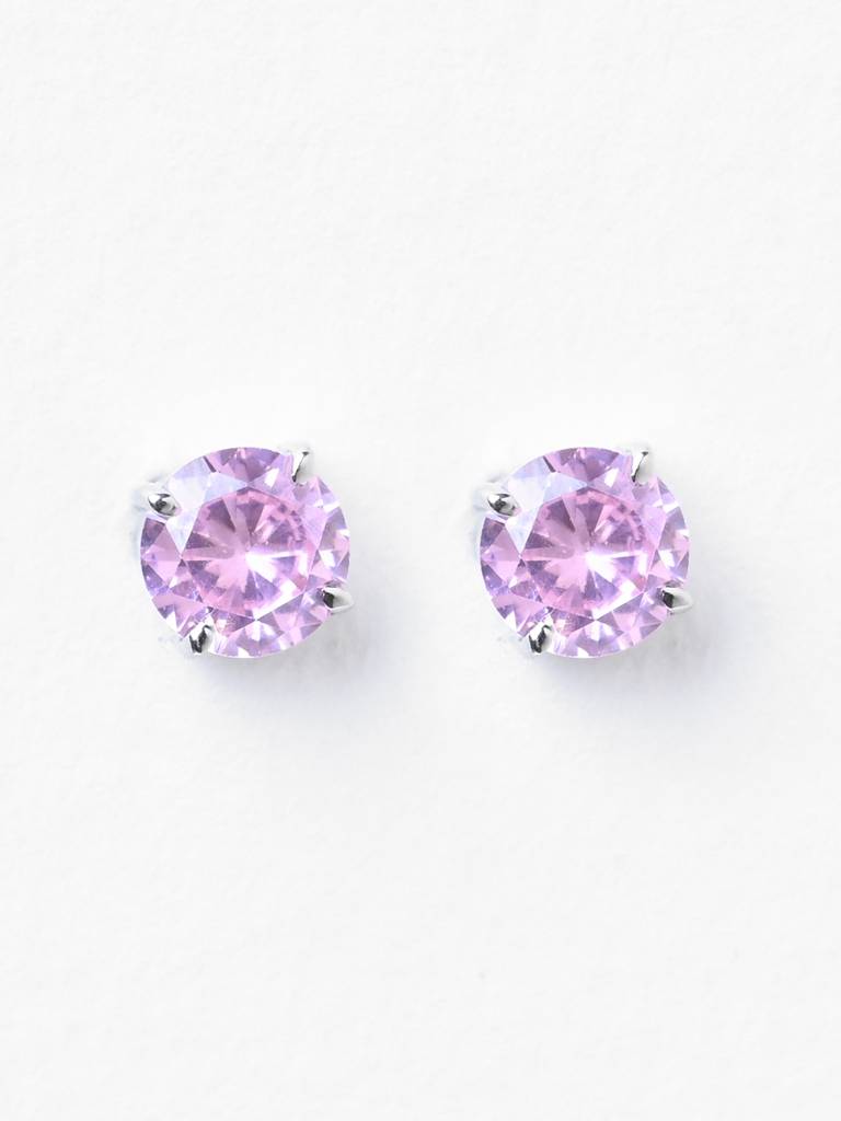 925 Sterling Silver Pink Minimal Daily Wear Studs Earrings For Kids & Girls : CSE5_PK