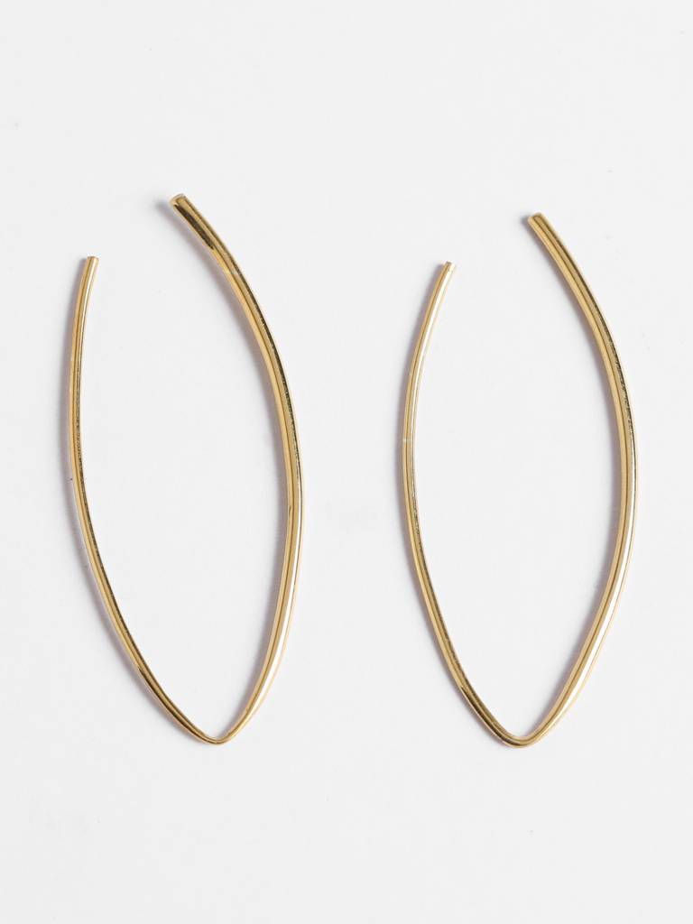 925 Sterling Silver Gold Rhodium Plated Kira Hoop Earrings Gift For Women & Girls : CSHDE38