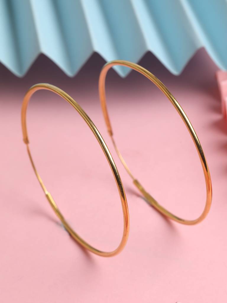 925 Sterling Silver Gold Rhodium Plated Classic Hoop Earrings Gift For  Women Girls Sterling Silver Gold
