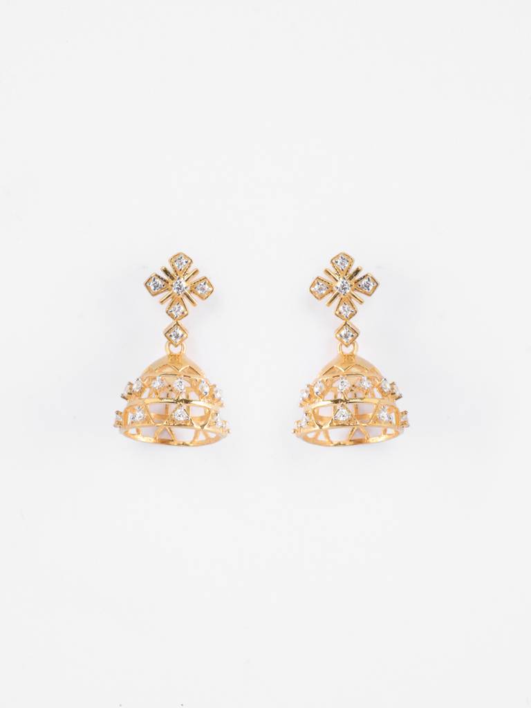 Clara 925 Silver Keya Jhumki Earrings : CSJHE15