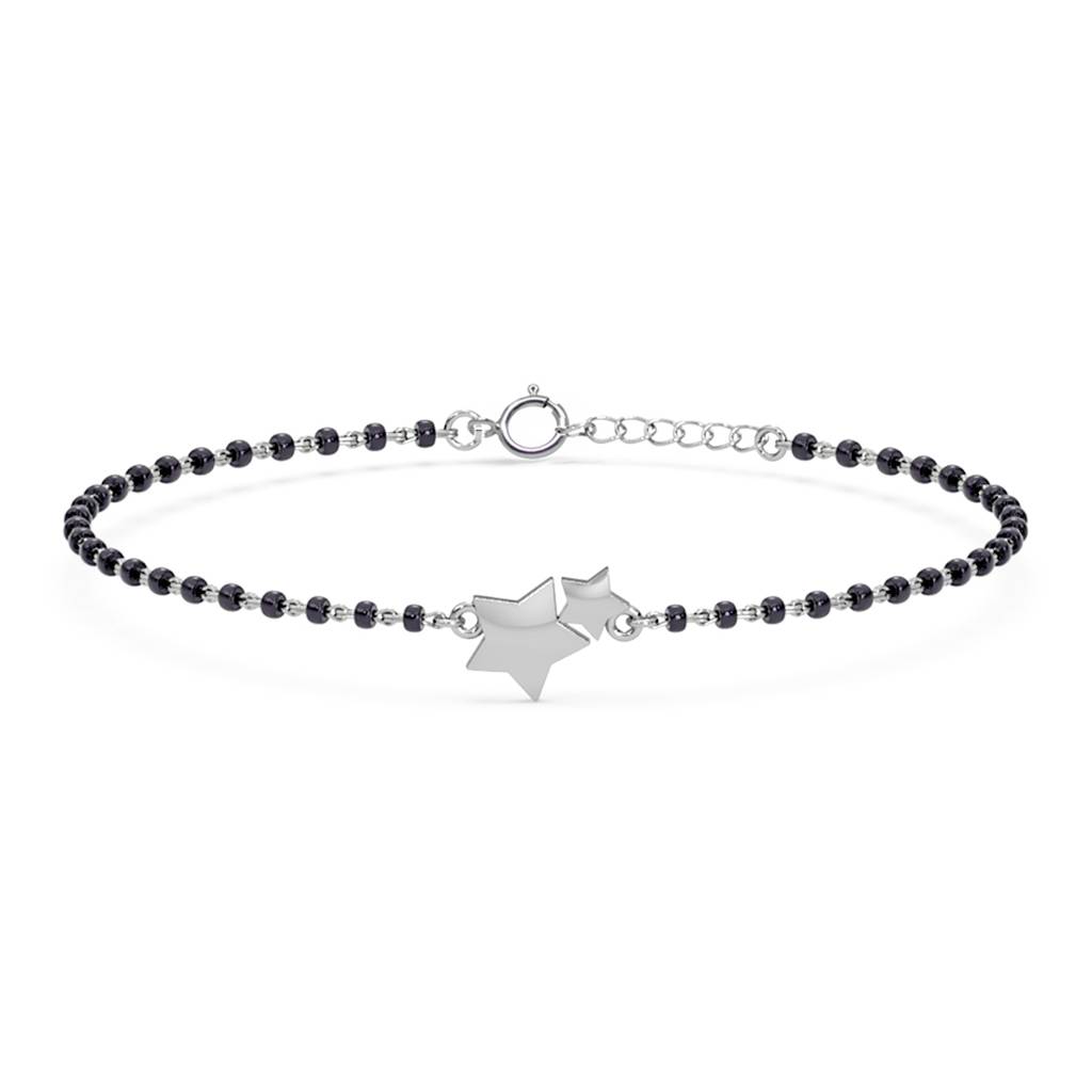 Baby Nazariya Kids Star Bracelet With Black Beads Gift For Baby Boys And Girls : CSKDBR6