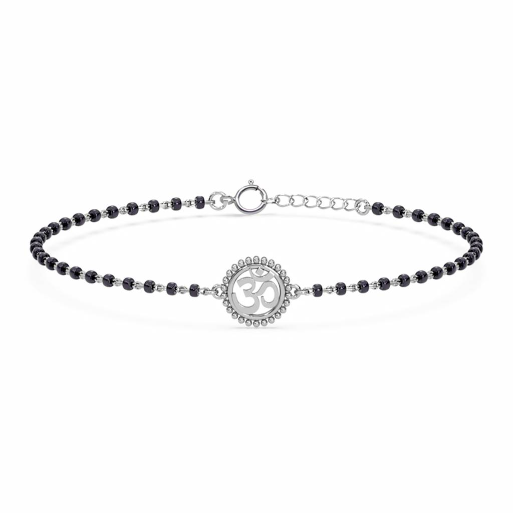 Baby Nazariya Kids Om Bracelet With Black Beads Gift For Baby Boys And Girls : CSKDBR7
