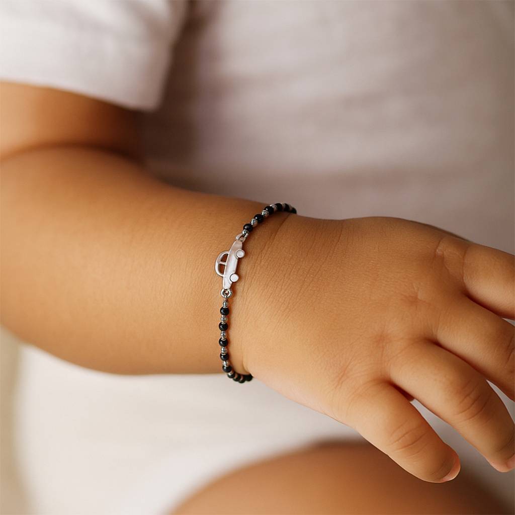Baby Nazariya Kids Car Bracelet With Black Beads Gift For Baby Boys And Girls : CSKDBR9