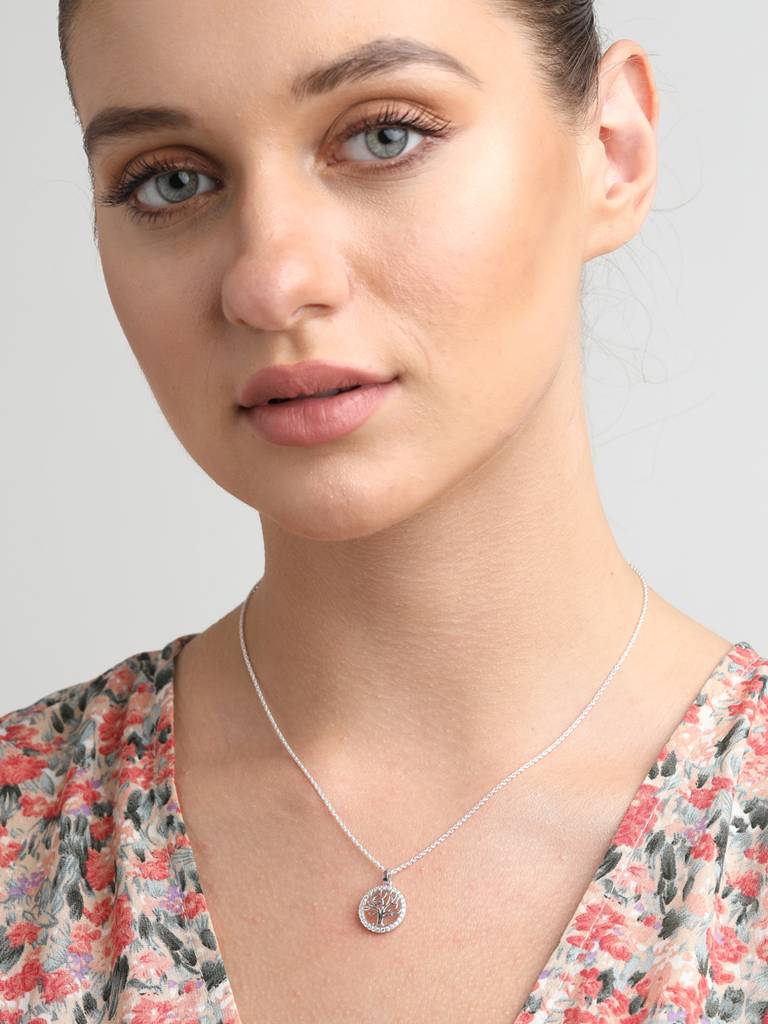 Silver Tree Of Life Chain Pendant : CSP151