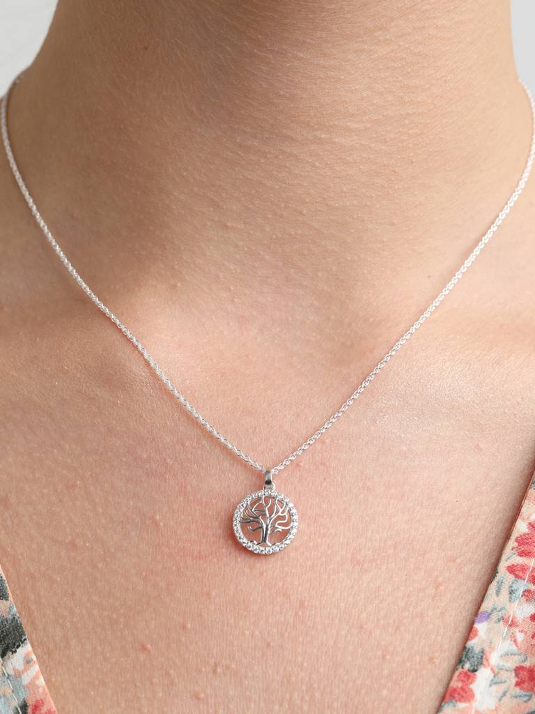 Silver Tree Of Life Chain Pendant : CSP151