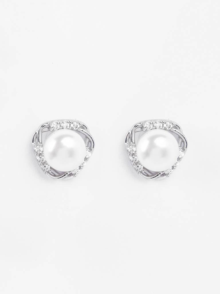 Clara 925 Zuha Freshwater Pearl Earrings : CSPCZE30