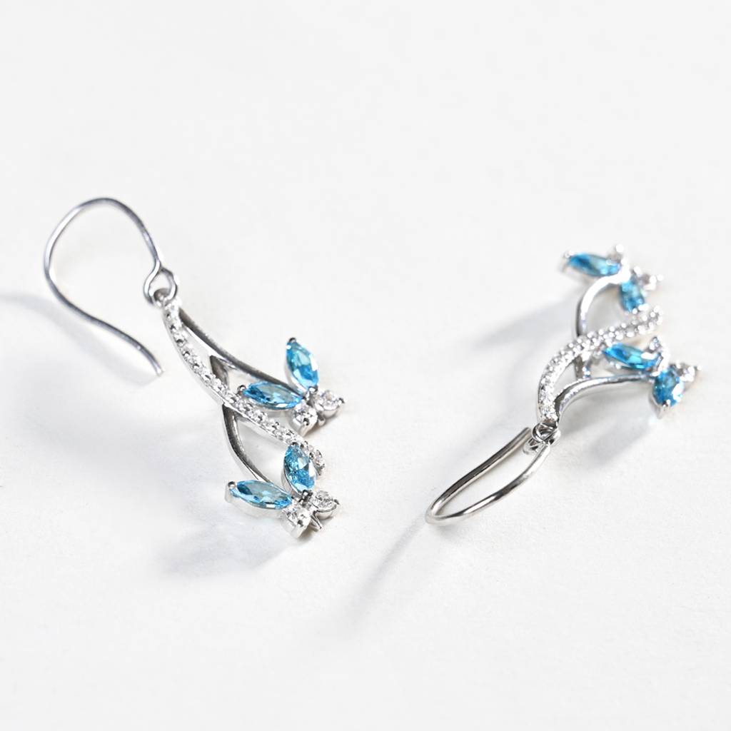925 Silver Butterfly Earrings : CSPSE36
