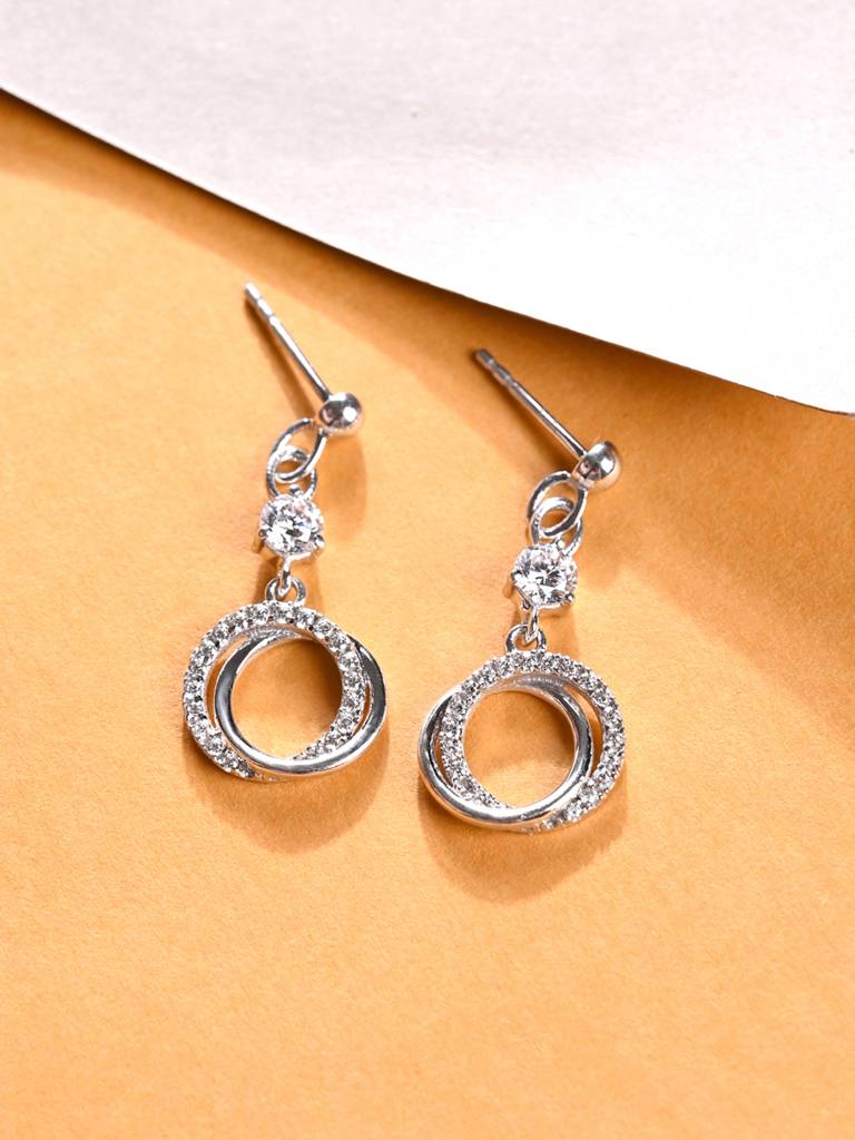 Clara 925 Silver Circle Of Joy Earrings : CSPSE55