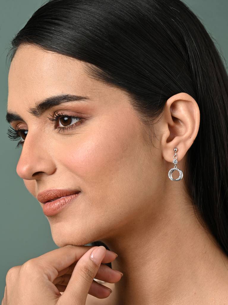 Clara 925 Silver Circle Of Joy Earrings : CSPSE55