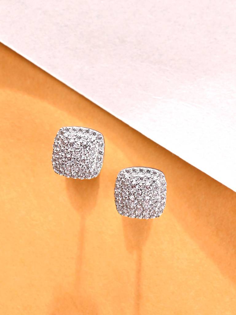 Eternz Certified Jewellery - Clara Silver Queen Of Diamonds Earrings