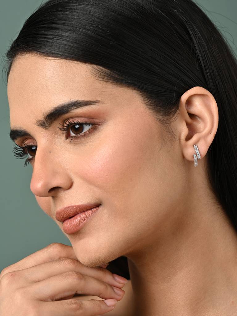 Clara 925 Sterling Silver Curl Earrings : CSPSE63