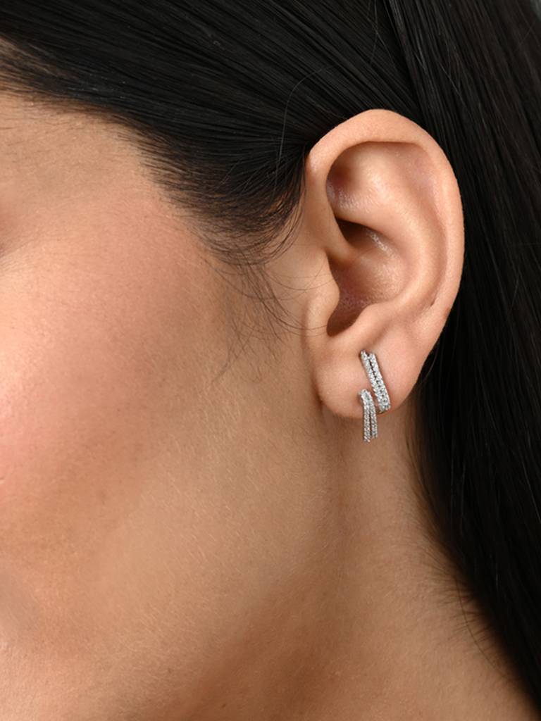 Clara 925 Sterling Silver Curl Earrings : CSPSE63
