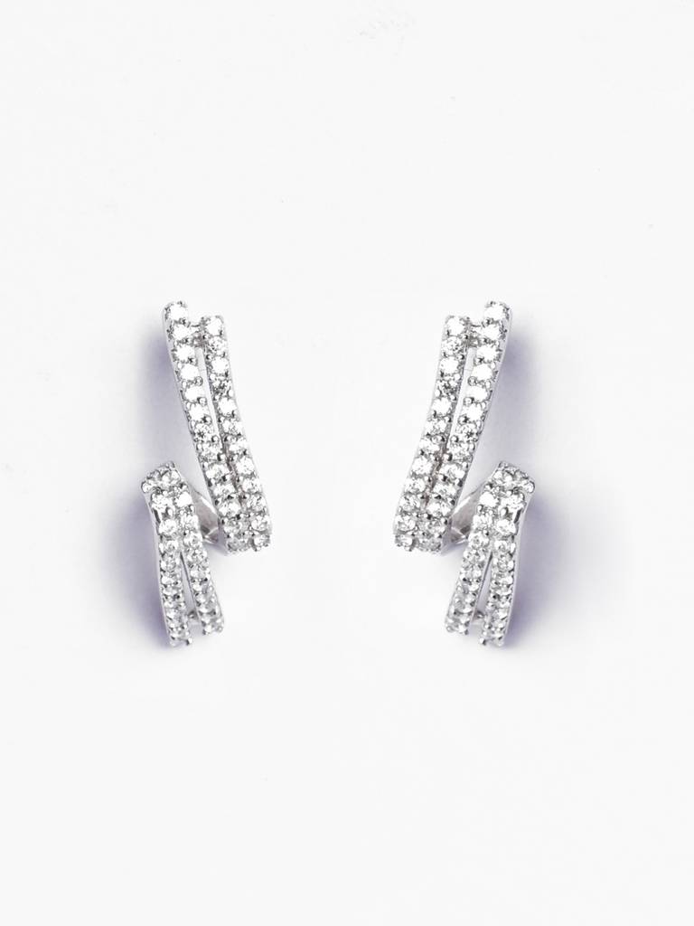 Clara 925 Sterling Silver Curl Earrings : CSPSE63