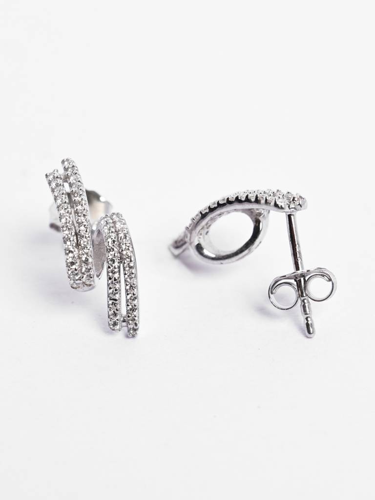 Clara 925 Sterling Silver Curl Earrings : CSPSE63