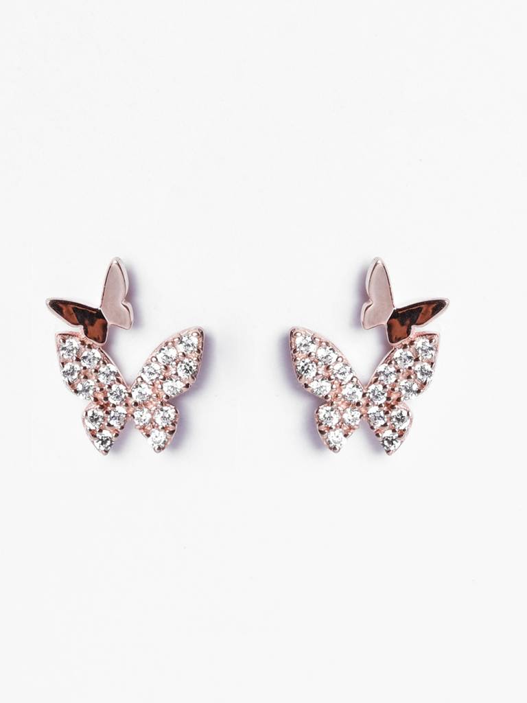 Clara Silver Fairy Butterfly Earrings : CSPSE71