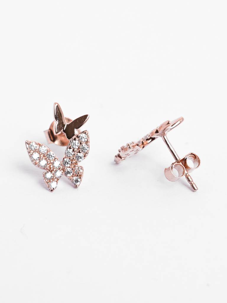 Clara Silver Fairy Butterfly Earrings : CSPSE71