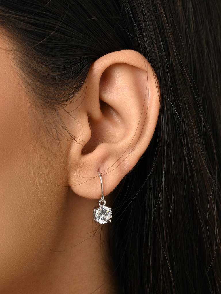 Clara 925 Gia Classic Solitaire Earrings : CSPSE86