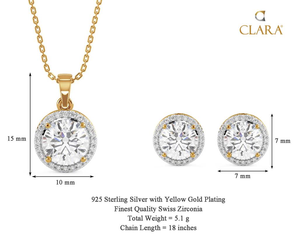 925 Silver Talia Jewellery Set : CSPSP19E19