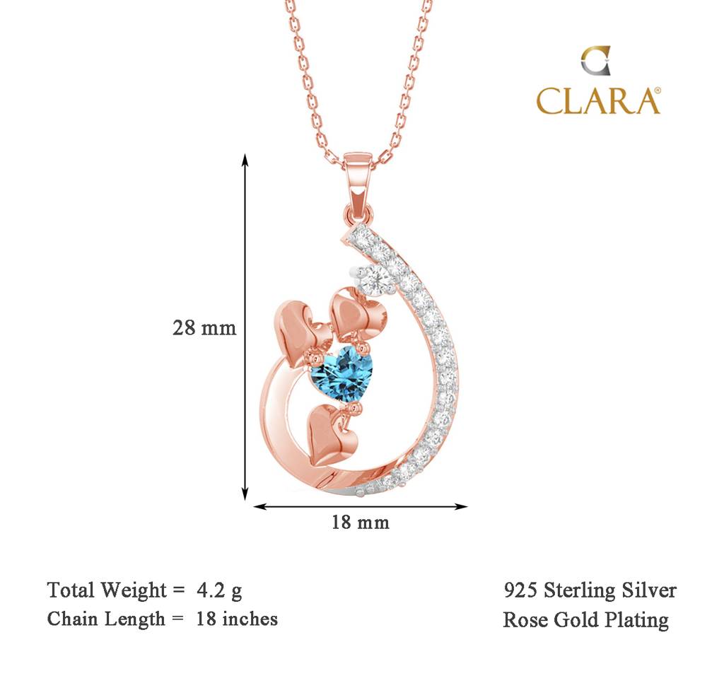 925 Silver Heart Chain Pendant-Cspsp23 : CSPSP23