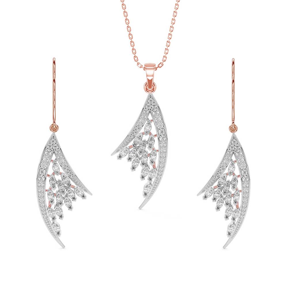 925 Silver Lily Jewellery Set : CSPSP24E24