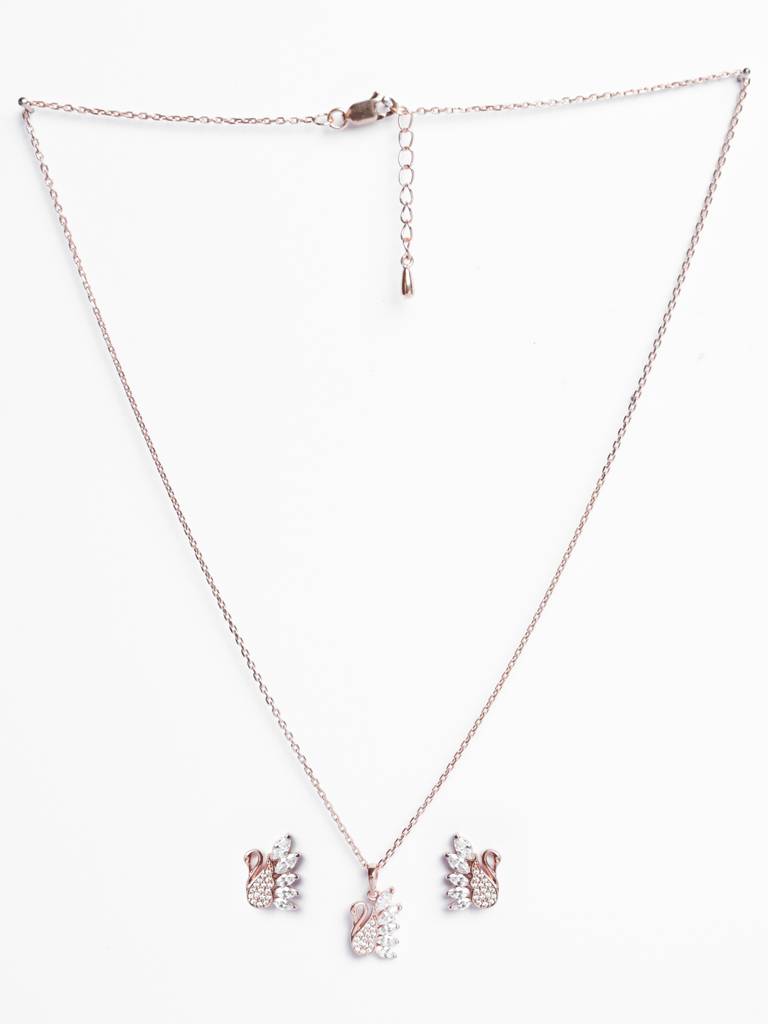 Clara Silver Dancing Swan Jewellery Set : CSPSP57E57