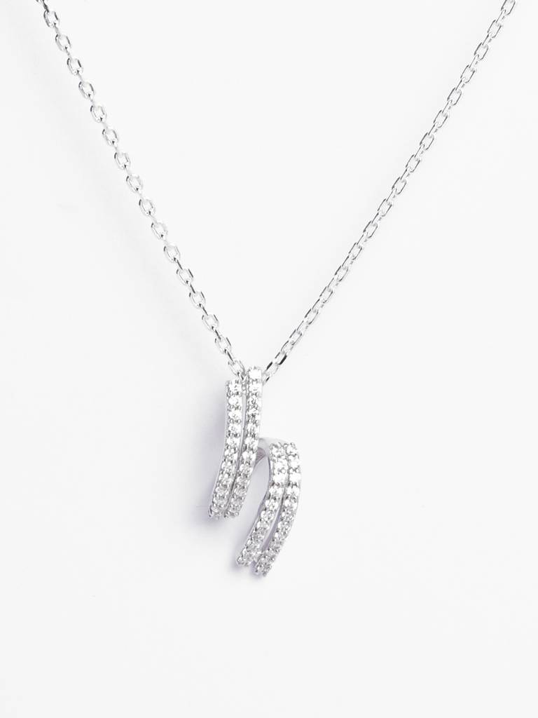 Clara 925 Silver Curl Chain Necklace : CSPSP63