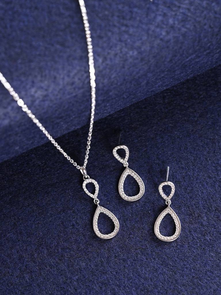Clara 925 Silver Serenity Jewellery Set : CSPSP64E64