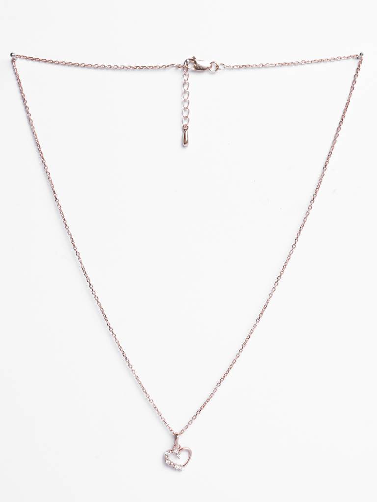 Clara 925 Silver Heart Chain Necklace : CSPSP65
