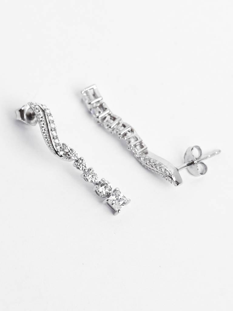 Clara 925 Silver Wave Jewellery Set : CSPSP66E66