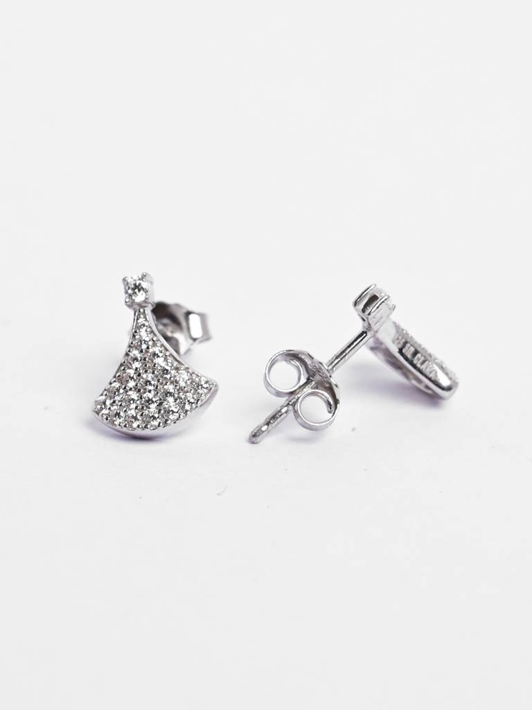 Clara Silver Ginkgo Leaf Jewellery Set : CSPSP69E69