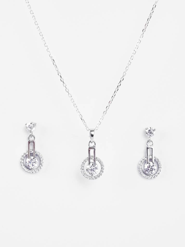 Clara 925 Silver Dulce Jewellary Set : CSPSP81E81