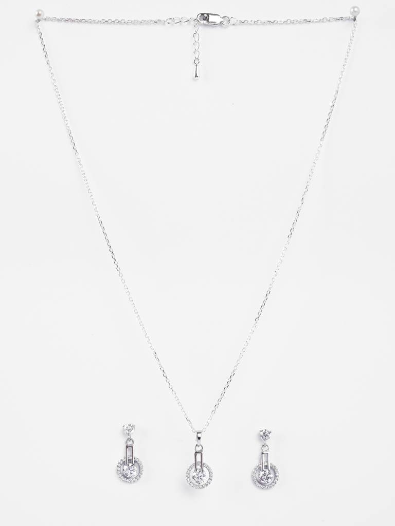 Clara 925 Silver Dulce Jewellary Set : CSPSP81E81