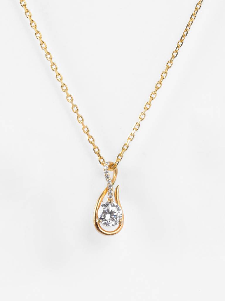 Clara 925 Silver Cesi Solitaire Necklace : CSPSP91